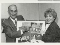 Edythe Katz at dedication of the Lloyd Katz Honors Lounge at UNLV, 1987