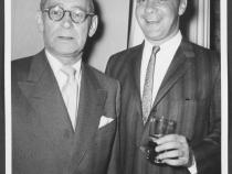 Allard Roen, right, and his father. Allard Roen was general manager of Wilbur Clark's Desert Inn.