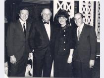 Photograph of Steve Lawrence, Jay Sarno, Edyie Gormé and Nate Jacobson, Las Vegas, Nevada, August 25, 1966