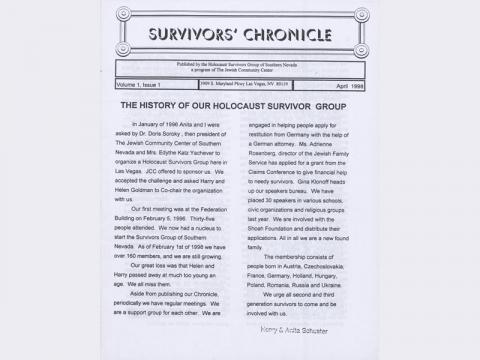 Survivors' Chronicle, April 1998