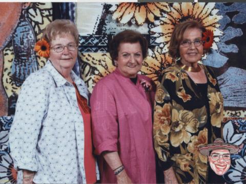 Adele Salton (Baratz), Mimi Katz and Florence Frost at a gala, 2000-2010