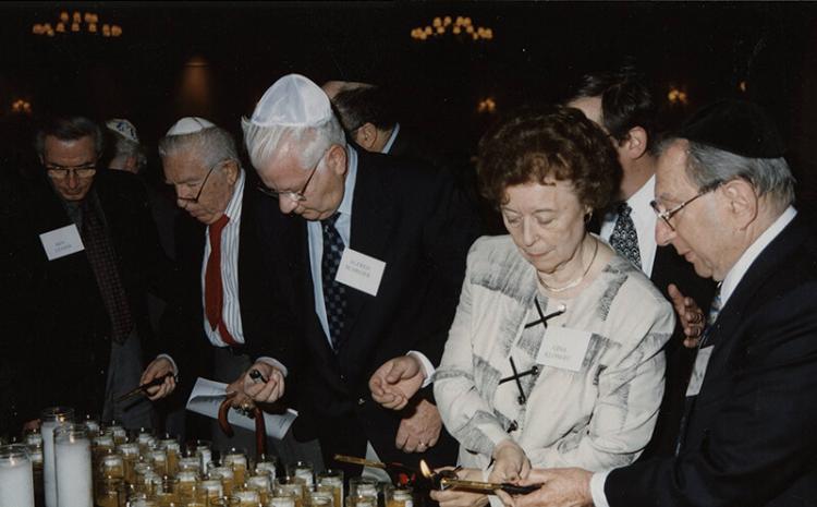 Holocaust remembrance event, circa 1998-2000. MS-00602, Jewish Federation of Las Vegas Records.