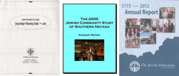 Long-Range Planning Study, 2000; The 2005 Jewish Community of Southern Nevada summary report; and the 2012 Annual Report