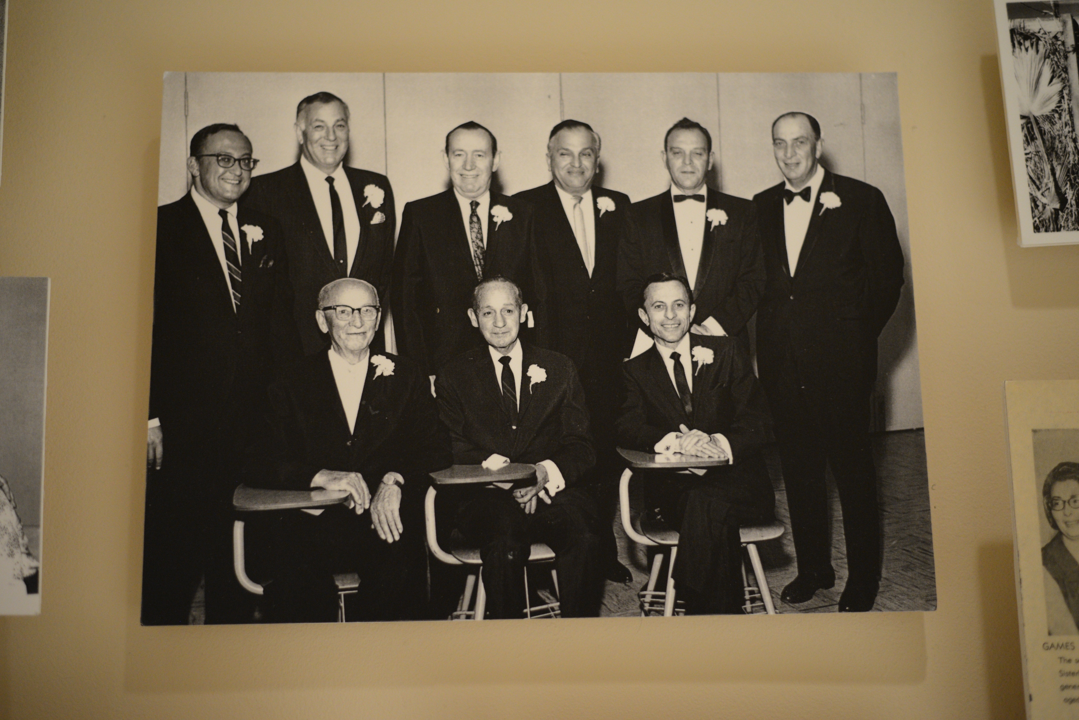 Photograph of past presidents of Temple Beth Sholom, approximately 1978