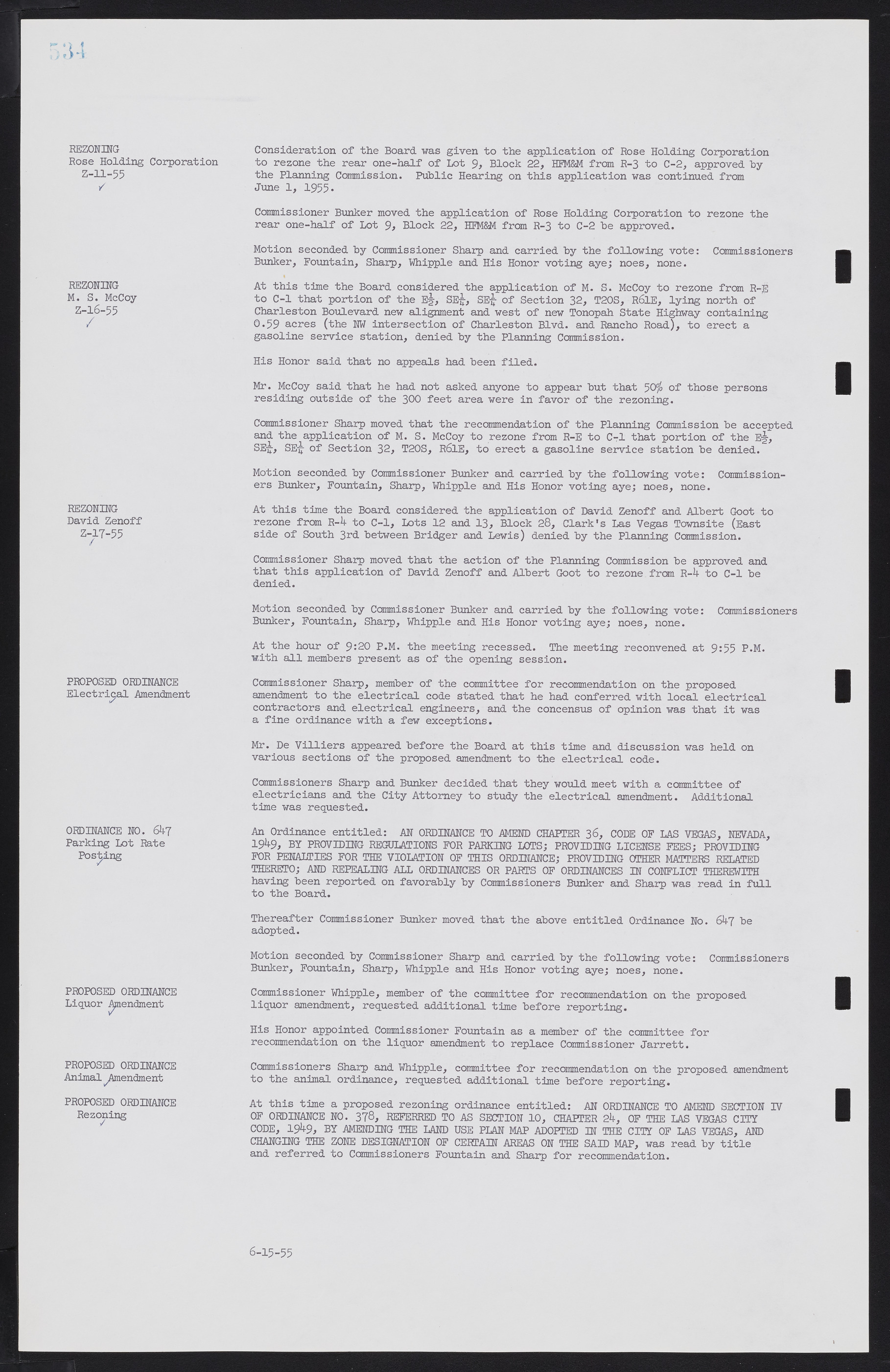 Las Vegas City Commission Minutes, February 17, 1954 to September 21, 1955, lvc000009-540