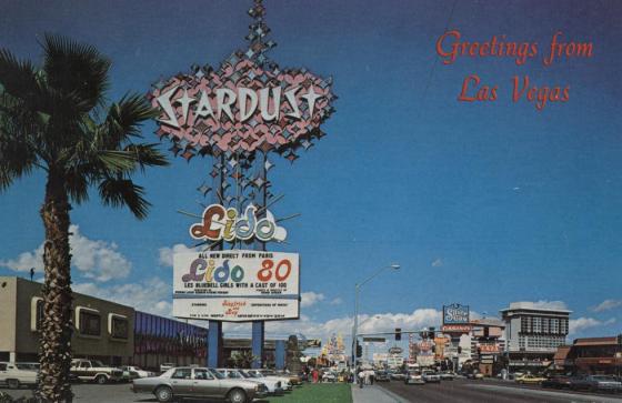 Postcard showing the Stardust sign