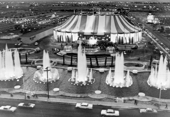 Aerial view of Circus Circus on the Las Vegas Strip