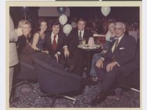 Photograph of Elaine Wynn, Susan Molasky, Steve Wynn, Irwin Molasky, and Jean and Billy Weinberger