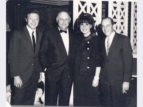 Photograph of Steve Lawrence, Jay Sarno, Edyie Gormé and Nate Jacobson, Las Vegas, Nevada, August 25, 1966