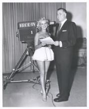 Jack Entratter and Copa Girl with KROD-TV news camera