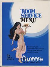 Aladdin Hotel and Casino, room service menu.