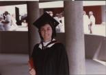 Flora Mason graduating with her M.A. in English, 1988