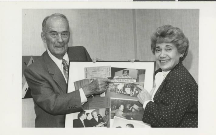 Edythe Katz at dedication of the Lloyd Katz Honors Lounge at UNLV, 1987