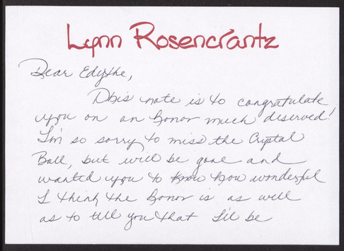 Card from Lynn Rosencrantz to Edythe Katz (Las Vegas, Nev.), no date, front